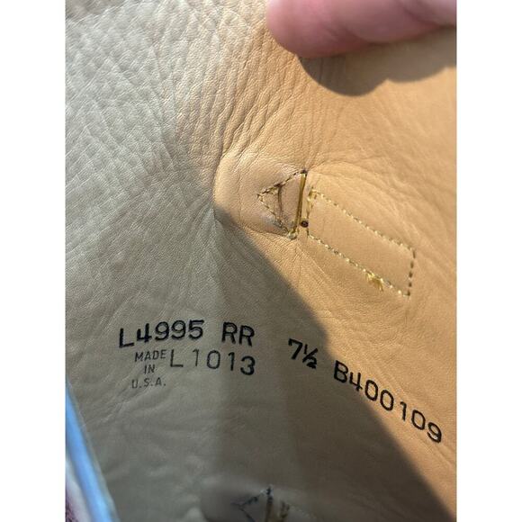 Lucchese Women's Brown Hand Made Tooled Leather Tall Riding Knee Boots Size 7.5 - Picture 8 of 12